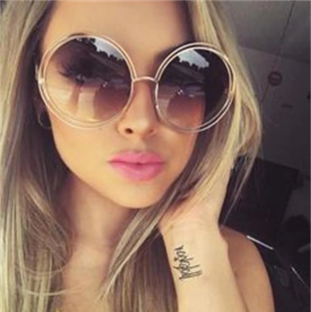 Accent Ring Round Rose Gold Sunglasses